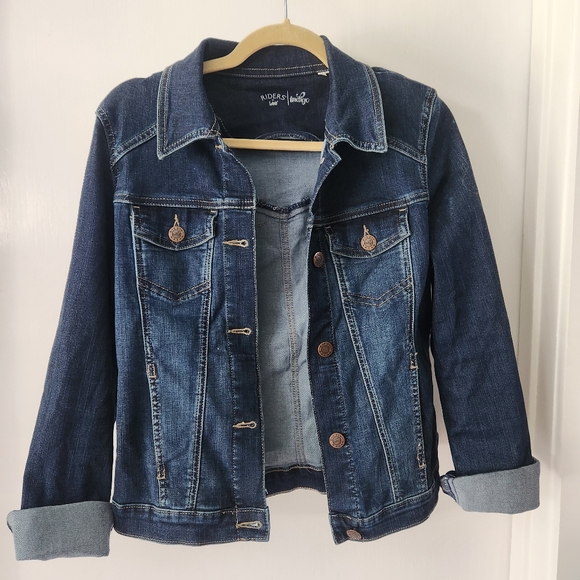 Riders by Lee Indigo Women's Denim Jacket Jean Dark Blue - Picture 1 of 5